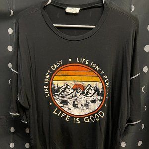 Life is Good over-sized tee